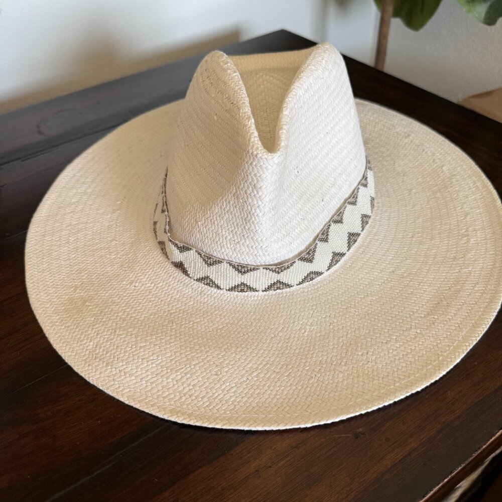 Nikki Beach White Straw Hat